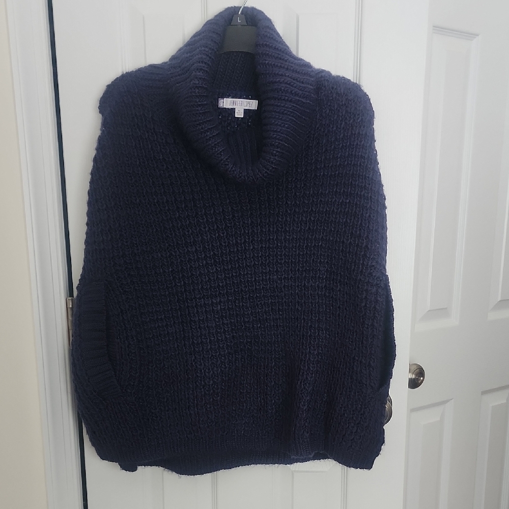 Jennifer Lopez Blue Boxy Sweatshirt